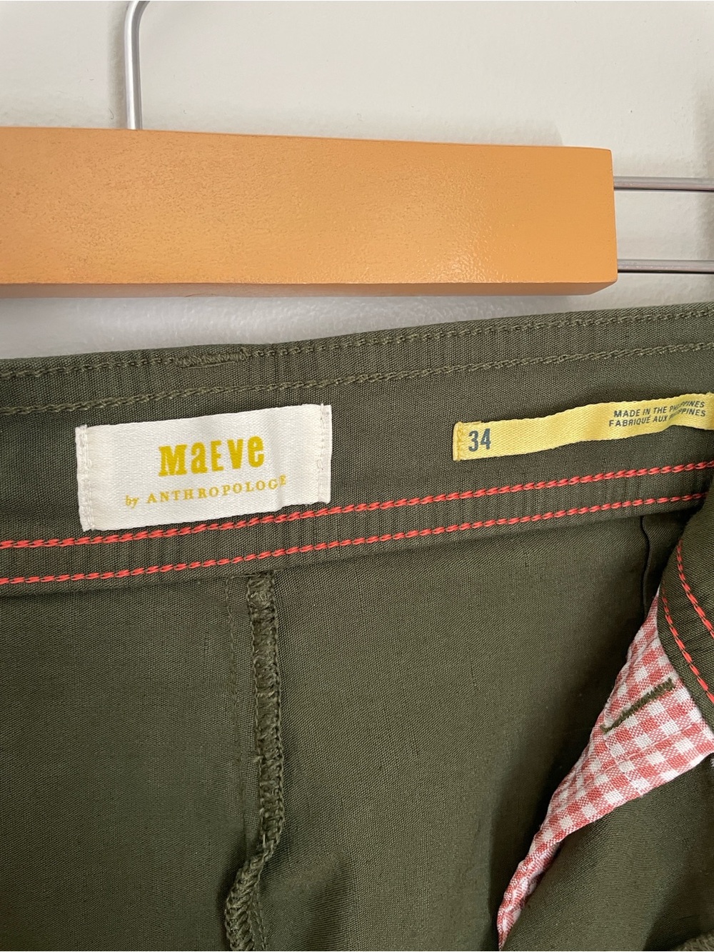 Maeve Anthropologie Ettie High-Rise Crop Wide-Leg Pants Green Size 34 Linen Boho - Picture 4 of 11